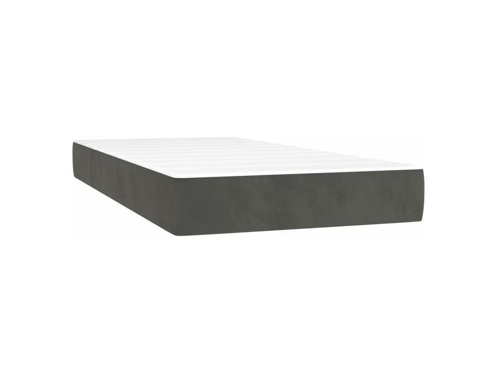 Sommier à Nidchicshop de lit matelas LED Gris foncé 80x200 Velours 51704PZUC