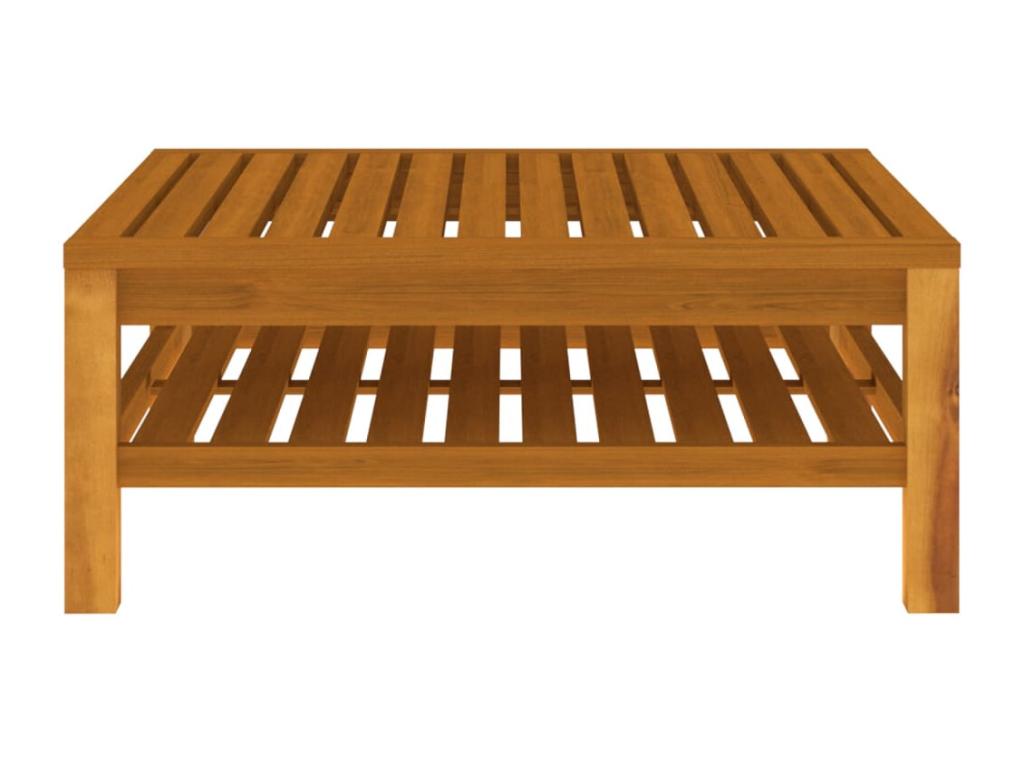 Salon de jardin 6 pcs avec coussin crème Bois d'Calmetop solide 6 69827MJBI