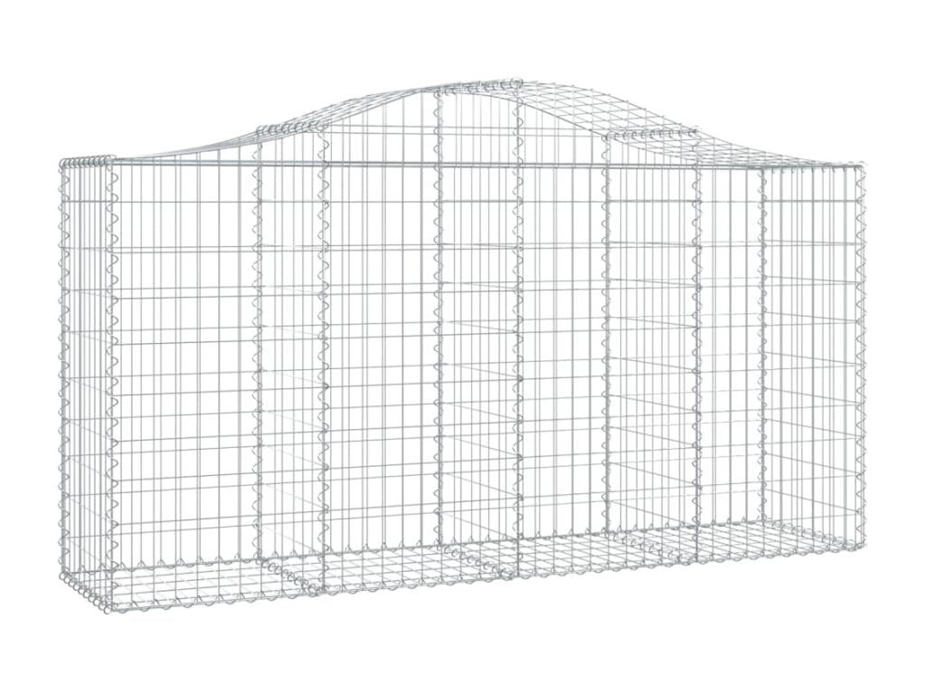 Paniers à gabions arqués 7 pcs 200x50x100-120 fer galvanisé 65634HYFH