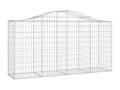 Paniers à gabions arqués 7 pcs 200x50x100-120 fer galvanisé 65634HYFH