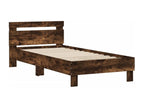 Cadre de lit avec tête de lit chêne fumé 90x200 cm 86909COEU