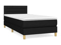 Lit à sommier tapissier et matelas Noir 80x200 cm Tissu 23895IFIY
