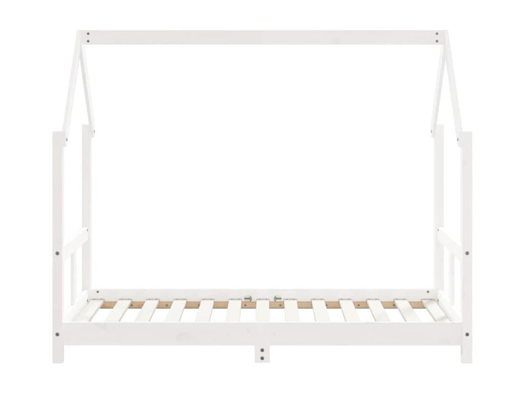 Cadre de lit pour enfant blanc 80x160 cm bois de pin massif 72811PXKD