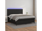 Sommier à Calmetop de lit avec matelas et LED Noir 160x200 87743APPN