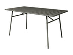 Table de jardin L.160 cm en métal - Gris anthracite - Calmetop 03134YQOK
