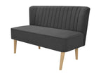 Canapé 117x55,5x77 cm Tissu Gris foncé 00772BLVP