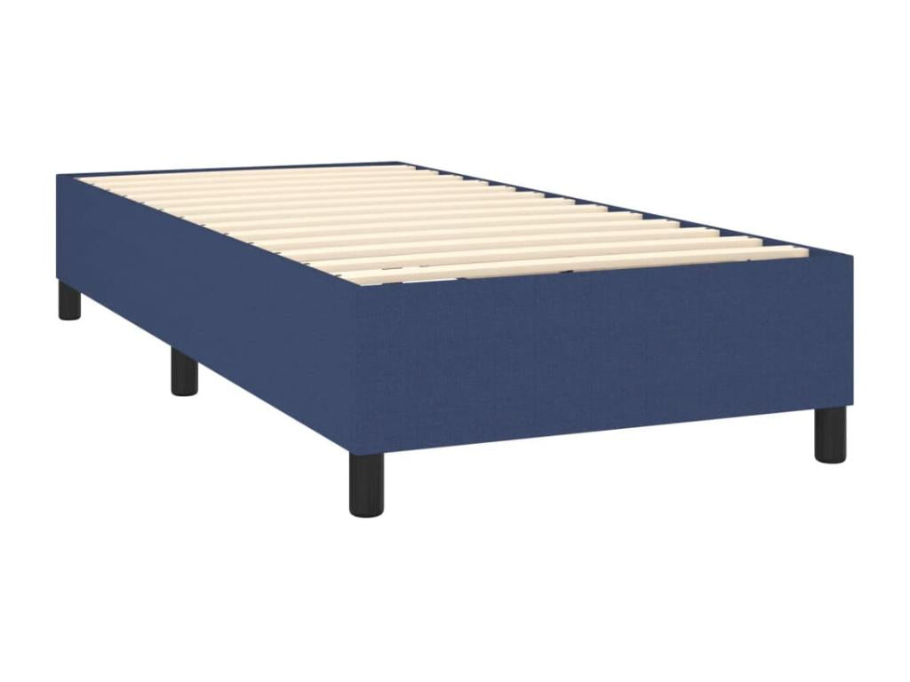 Lit à sommier tapissier avec matelas Bleu 80x200 cm Tissu 84708NVNX