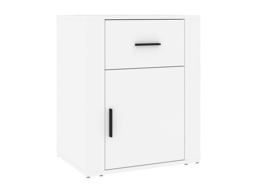 Table de chevet Blanc 50x36x60 cm Bois d'ingénierie 44027VSGH