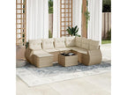 Salon de jardin avec coussins 8 pcs beige résine tressée 40900AIMK