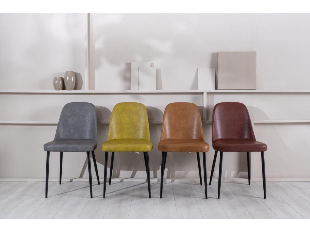 Calmetop - Chaise longue violette soft touch 4 pièces 60825TLXU