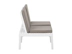 Banc de salon de jardin avec coussin Plastique Blanc 58876RPUB