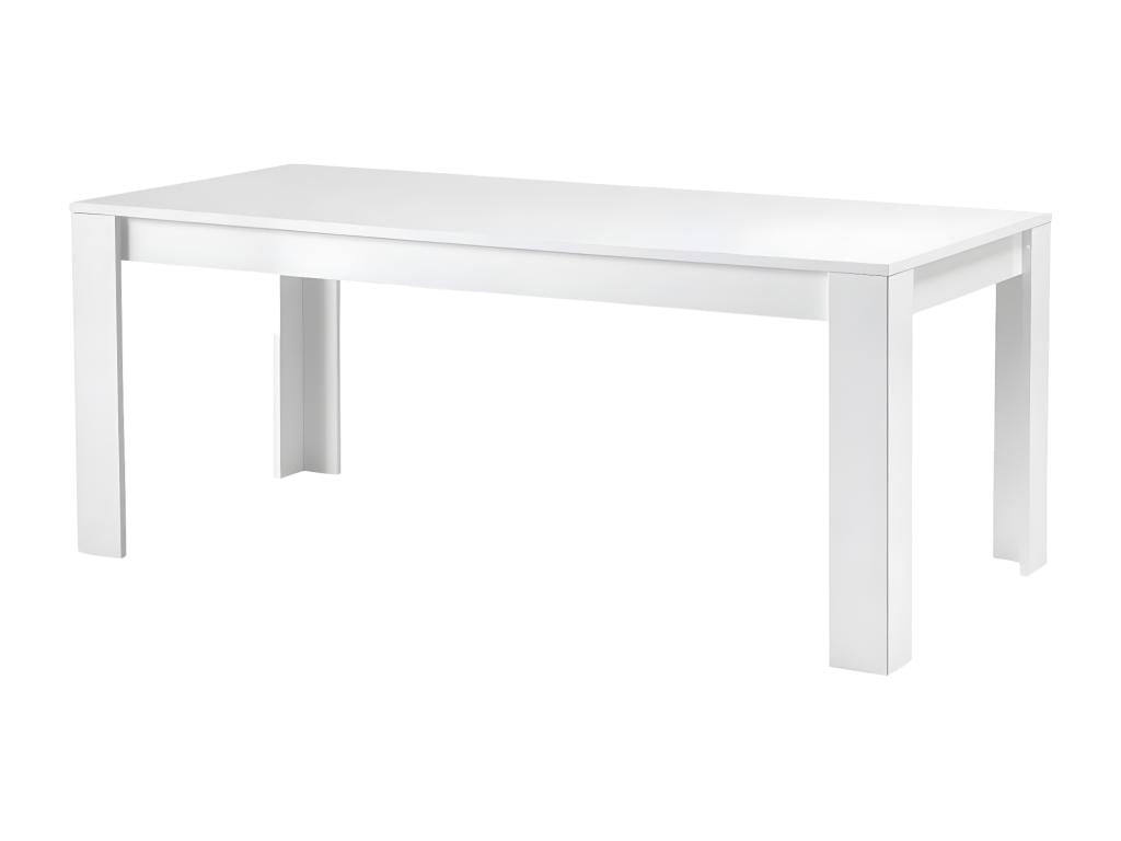Calmetop - Table de Repas Rectangulaire 190x90cm Laquée Blanc Brillant 80151KXAY