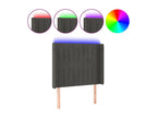 Tête de lit à LED Gris foncé 83x16x118/128 cm Velours 84164UUZK