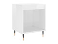 Table de chevet Blanc brillant 40x35x50 cm Bois d'ingénierie 05989FNSA