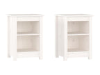 Tables de chevet 2 pièces Blanc 40x35x55 cm Bois de pin solide 56387TIUK