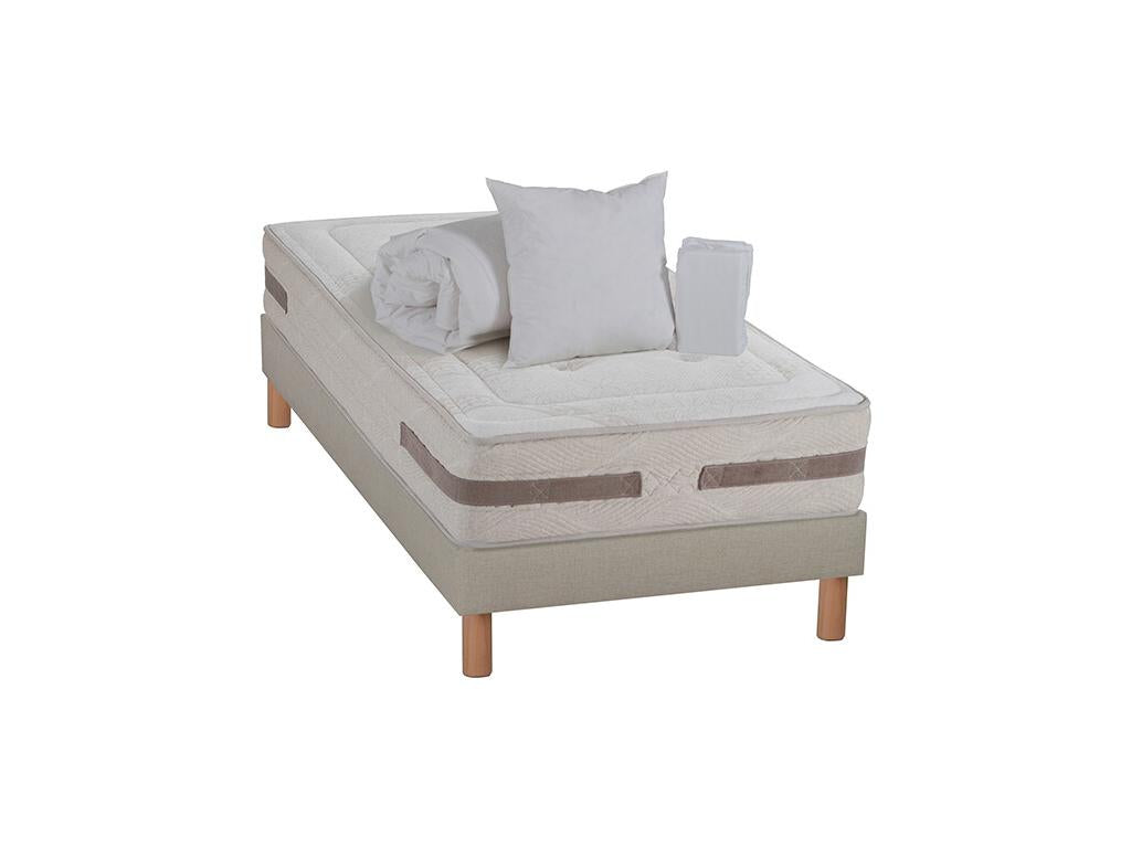 Artvivrestore - Pack Prêt à dormir Artvivrestore 90x200 cm - Matelas Ressorts ensachés Sommier Accessoires 25494RVJZ