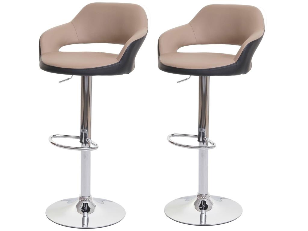 Tabouret de bar Calmetop-F16 lot de 2 Calmetop-noir 86333CIMO