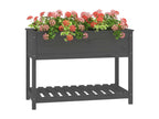 Jardinière avec étagère Gris 111.5x54x81 Bois massif de pin 33165KRQD
