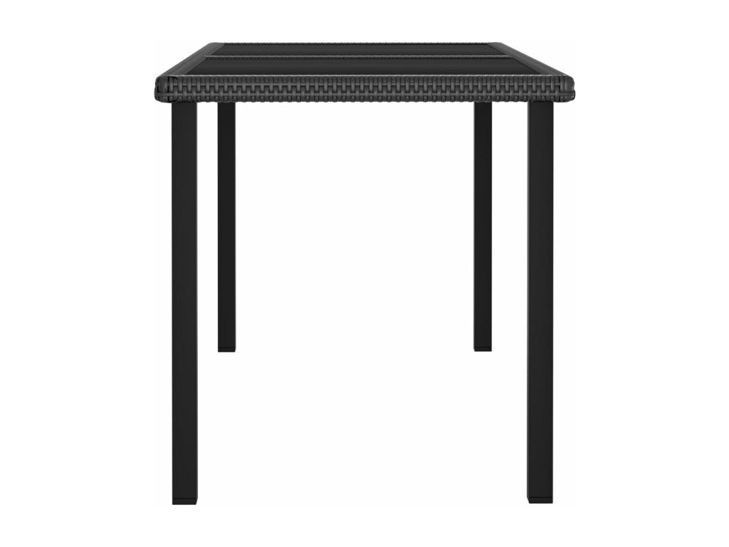 Ensemble à manger de jardin 7 pcs Résine tressée Noir 95282ATYM