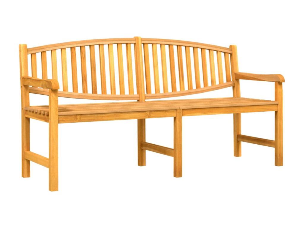 Banc de jardin 179,5x60x90 cm bois de teck solide 71661HMEG