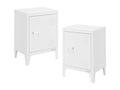 Lot de 2x armoire de classement blanc en acier 40x30x57.5 cm table de chevet 89778UMYQ