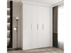 Armoire à portes battantes Nidchicshop 4 245.5/170/40 4 portes blanc/or 07840UGQC
