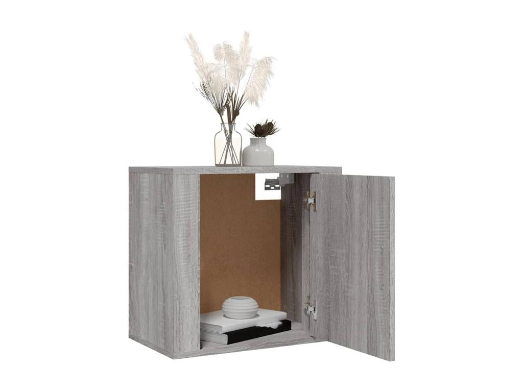 Table de chevet murale Calmetop gris 50x30x47 cm 10808MERQ