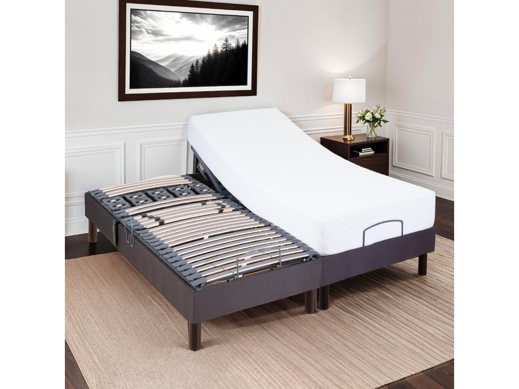 Calmetop LITERIE - Jeu de 2 sommiers électriques Calmetop 2x70x200 cm - Calmetop / Parcelles 43976NKXH