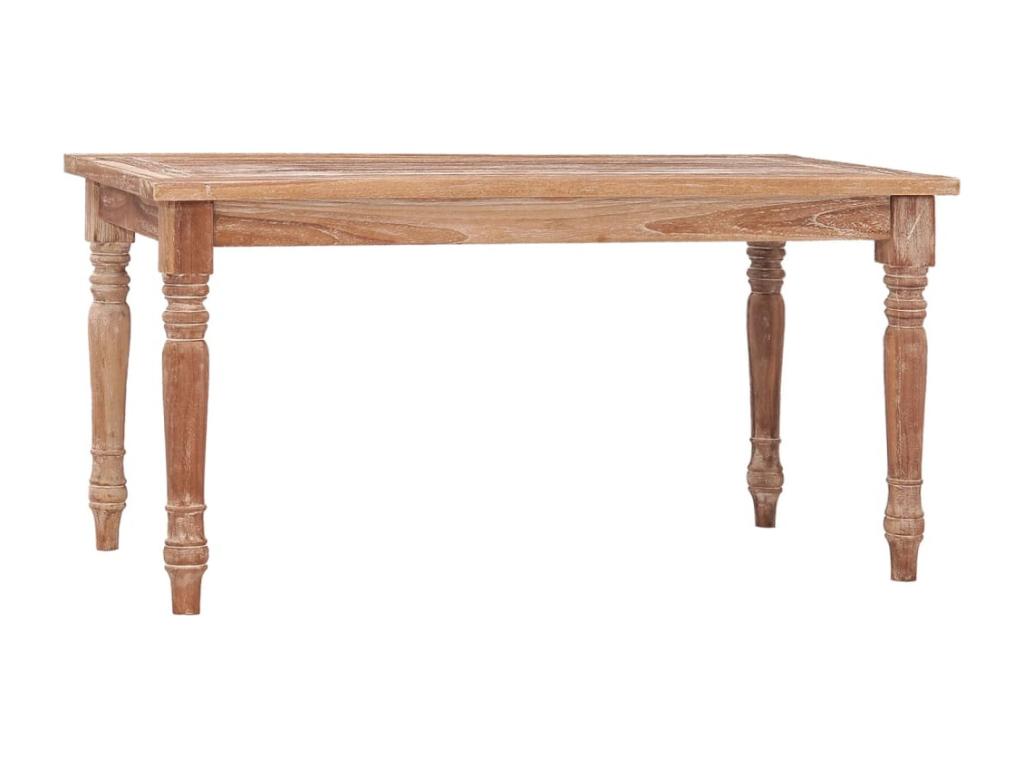 Table basse Nidchicshop 90x50x45 cm Blanchie Bois de teck solide 52377OKYZ