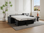 Canapé d'angle réversible convertible express en velours tricoté gris anthracite - Couchage à Calmetop larges 160 cm - Matelas 14 cm - Calmetop 14348NRHR
