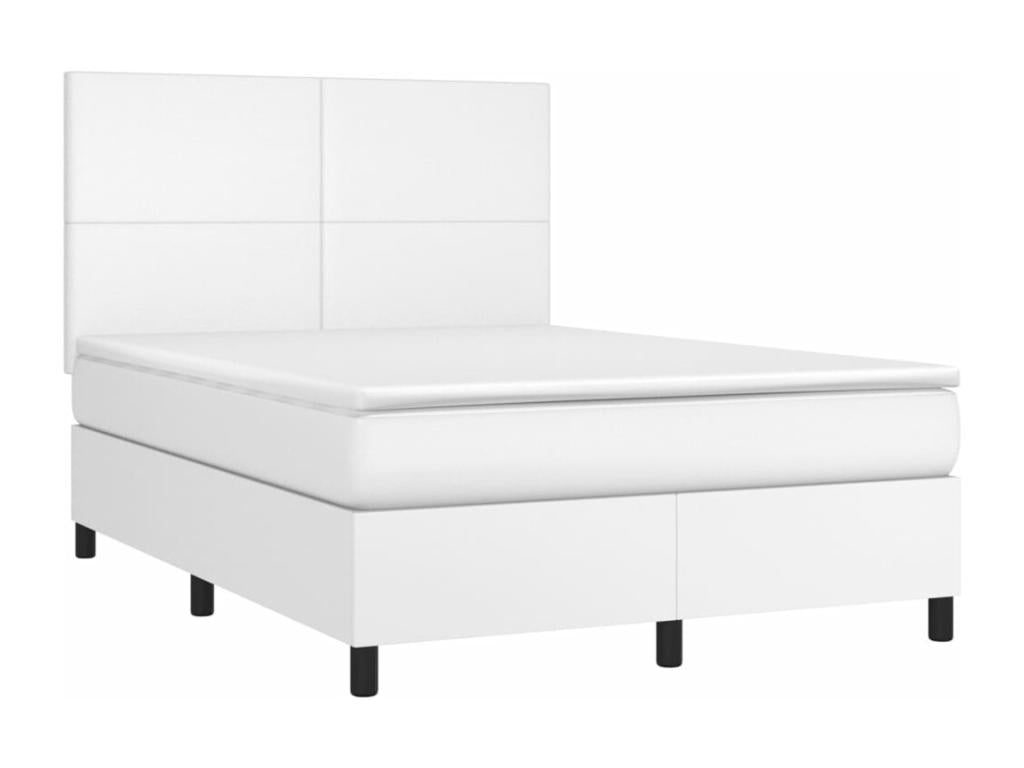 Sommier à Calmetop de lit avec matelas et LED Blanc 140x200 71707JOHP