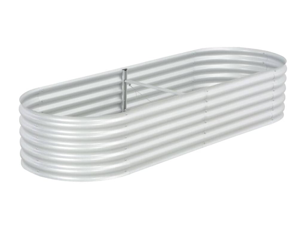 Lit surélevé de jardin 240x80x44 cm Acier galvanisé Argenté 17101HMNI