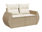 Salon de jardin avec coussins 8 pcs beige résine tressée 51835ZIZZ