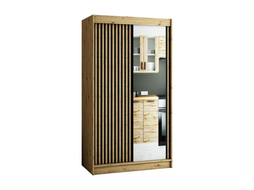 ARMOIRE Artvivrestore 2 À PORTES COULISSANTES 200/120/62 2 Portes Artvivrestore/Noir/Artvivrestore 39827YDPE