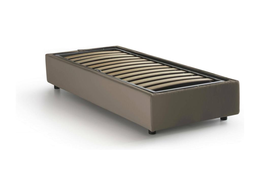Lit simple Calmetop Lit coffre avec revêtement en éco-cuir Made in Italy Ouverture frontale avec matelas 80x200 cm inclus Calmetop 16235EOMX