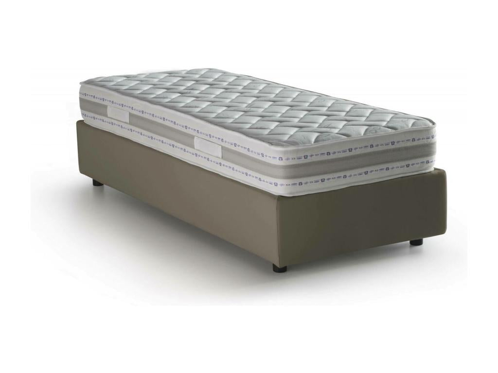 Lit simple Calmetop Lit coffre avec revêtement en éco-cuir Made in Italy Ouverture frontale avec matelas 80x200 cm inclus Calmetop 16235EOMX