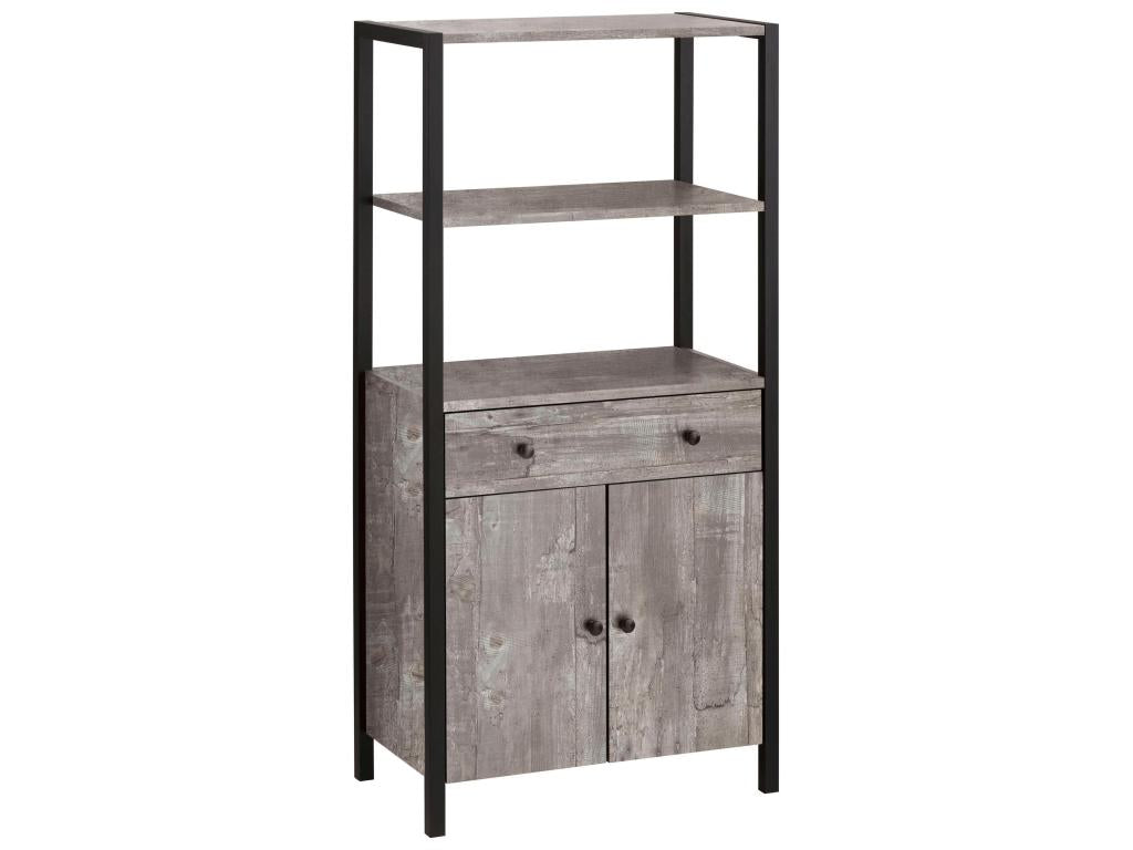 Armoire à 2 portes et 1 tiroir en béton aggloméré 95609ZZIF