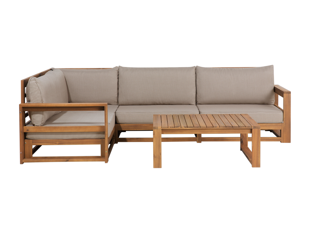 Ensemble de canapés d'angle de jardin 4 places Calmetop Côté droit Calmetop Marron clair 43698QZUM