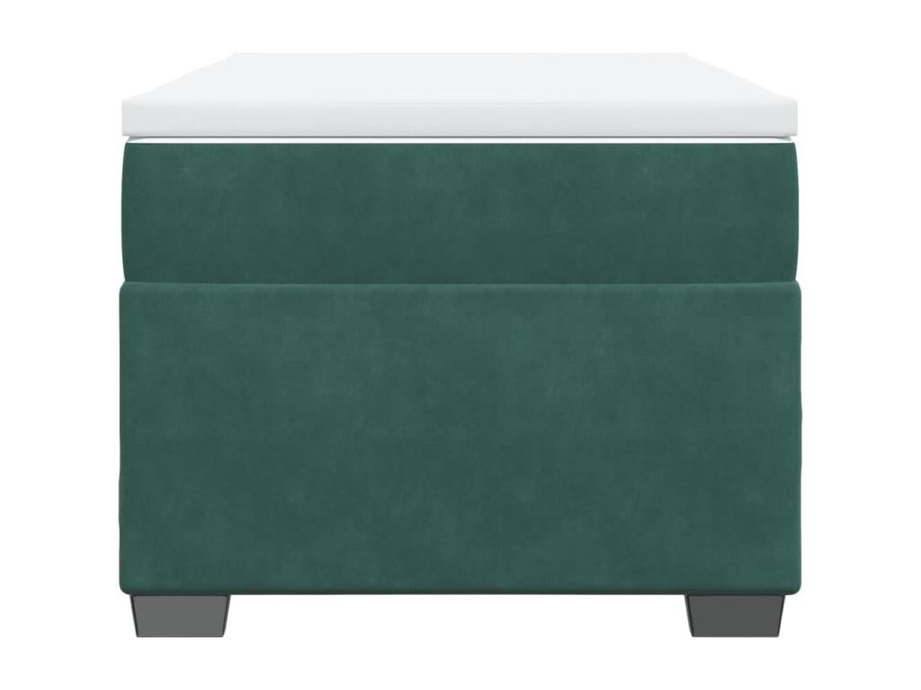 Sommier à Nidchicshop de lit avec matelas Vert foncé 90x190 cm 61130QESX