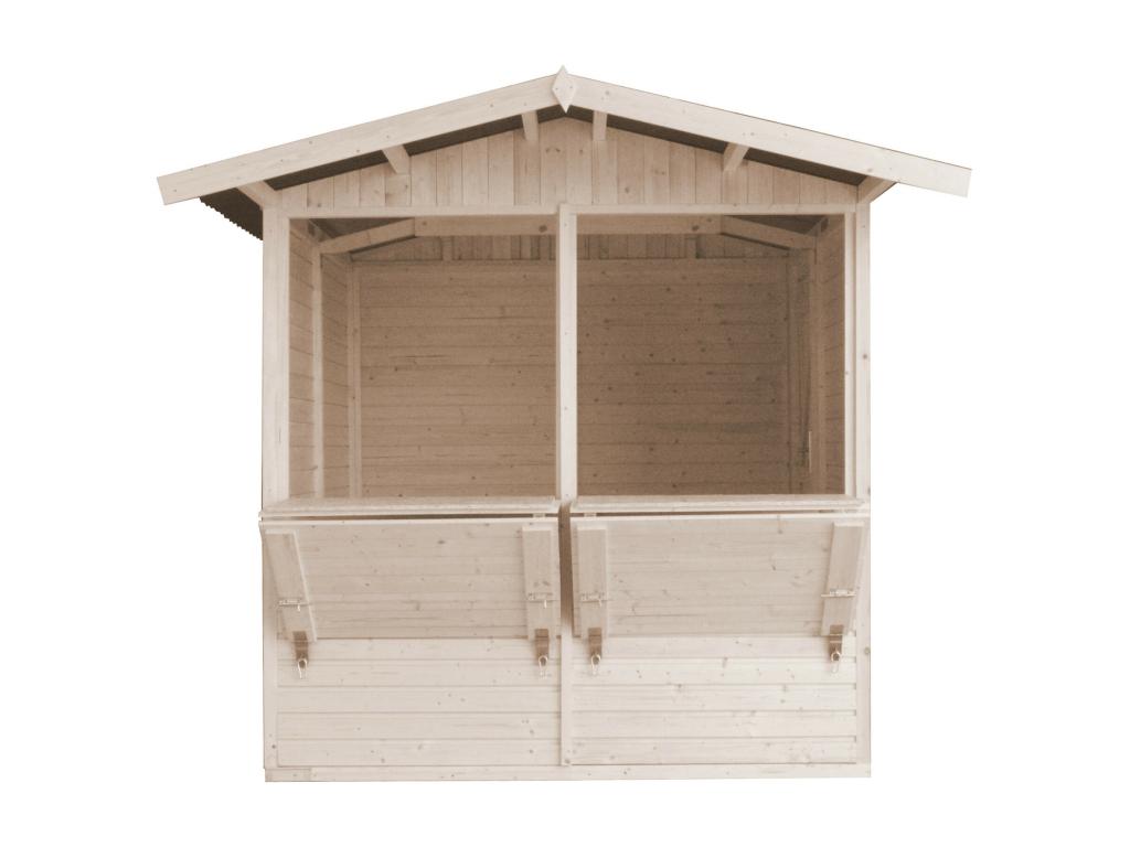 Nidchicshop M149 Maison de jardin en bois Étal de marché en bois H232x253x263 cm/4 m2 34543COZX