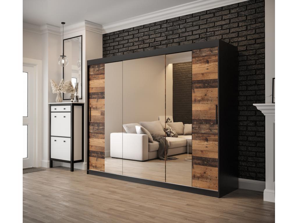 ARMOIRE ANCIENNE STYLE 2 À PORTES COULISSANTES 200/250/62 3 portes 05591CVED