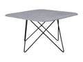 Calmetop Table basse 80x80 cm verre finition marbre gris. 49771TJIC