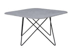 Calmetop Table basse 80x80 cm verre finition marbre gris. 49771TJIC