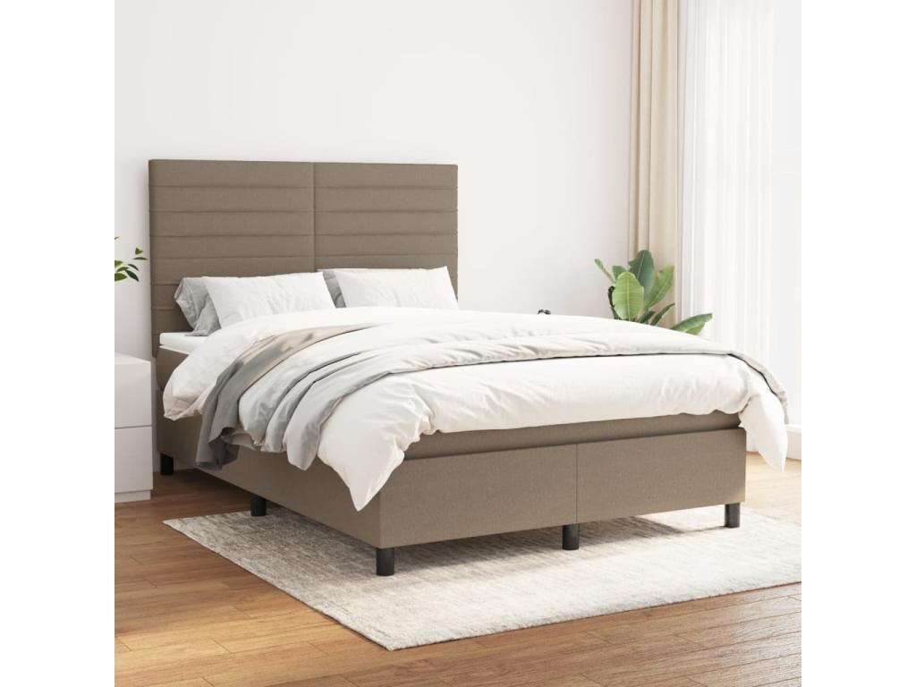 Sommier à Calmetop de lit avec matelas Calmetop 140x200 cm Tissu 93184PRSE