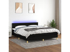 Sommier à Nidchicshop de lit avec matelas LED Noir 160x200 cm Tissu 01600MYOW