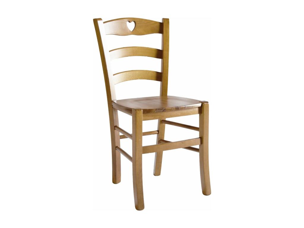Calmetop - Lot de 4 Chaises Teinté Chêne et Assises en Bois 36585LFOJ