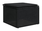 Salon de jardin 10 pcs avec coussins noir résine tressée 88527MVQU