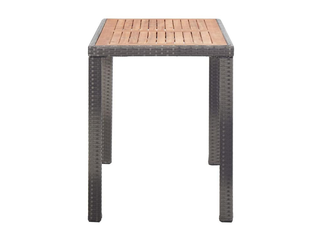 Calmetop - Table de jardin Anthracite et marron 123x60x74 cm Bois d'Calmetop 10686GBQG
