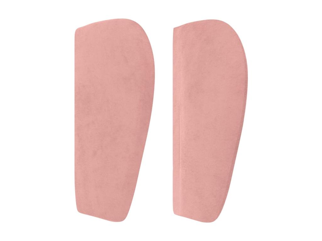 Tête de lit avec oreilles Rose 183x23x78/88 cm Velours 95281LGVU