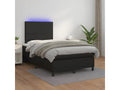 Sommier tapissier avec matelas et LED Noir 120x200cm Similicuir 92990JNXF